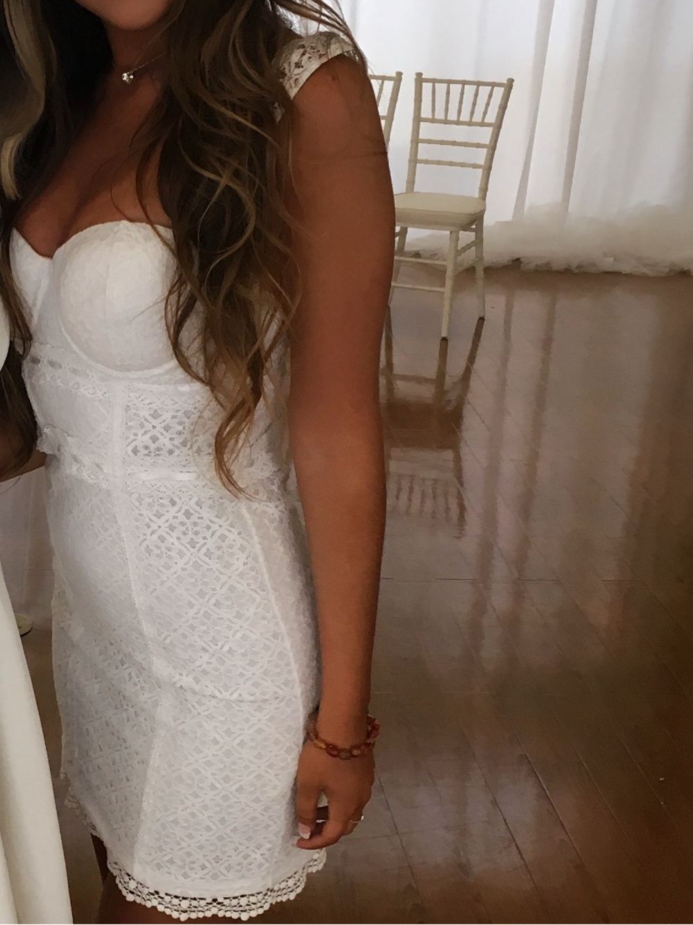 Guess | White Lace Mini Dress - Picture 6 of 6